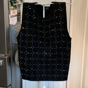 Ontwelth viscose rayon and modal sleeveless studded sweater. Never‎ worn